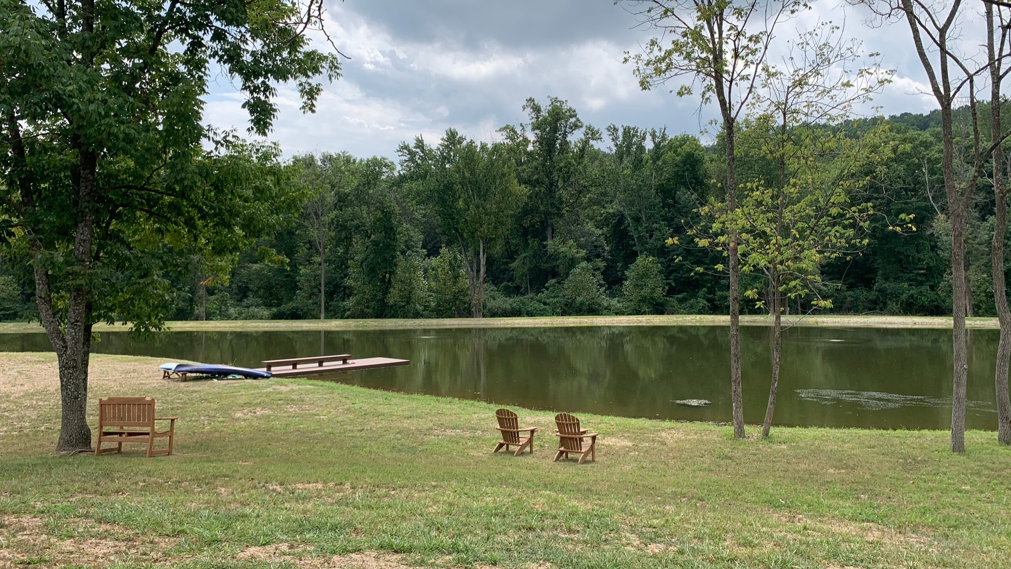 Recreational pond at residential property in Wallace Township, Chester County, PA. Alta provided Civil Engineering & Land Development, Land Survey, Permitting, and Construction Inspection & Testing services for this project. Concept and construction by PondWorks.